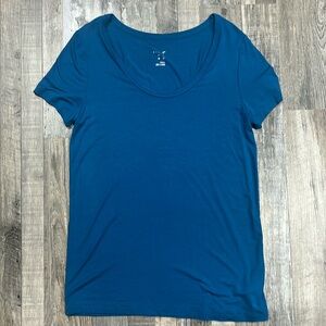 Blue Scoop Tee